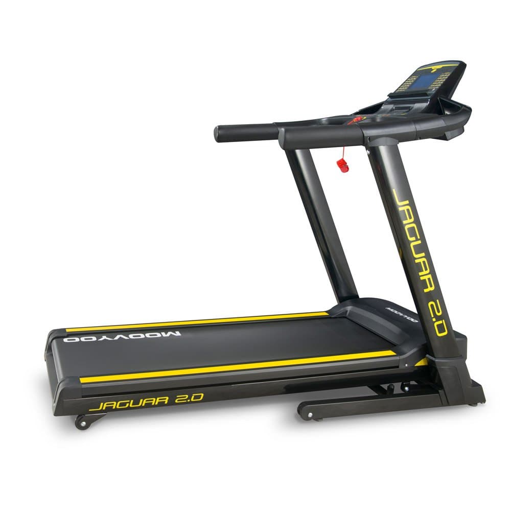 Tapis de course - MOOVYOO Jaguar 2.0, 20 km/h, Moteur 3,75 CV, Surface 142 × 50 cm, 65 programmes, Inclinaison 15 niveaux, Pliable